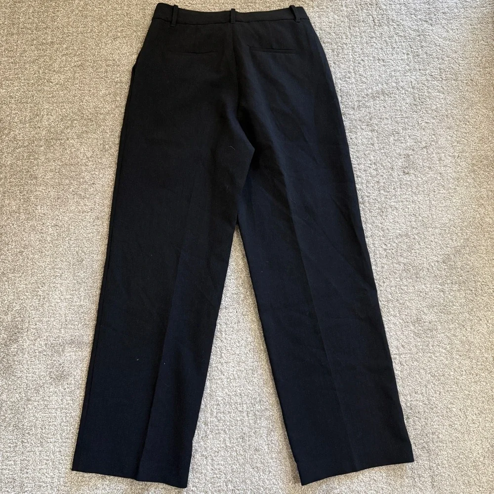 Aritzia Effortless Pant Black Pleated Trouser 10 Luxury Minimal Sophisticated